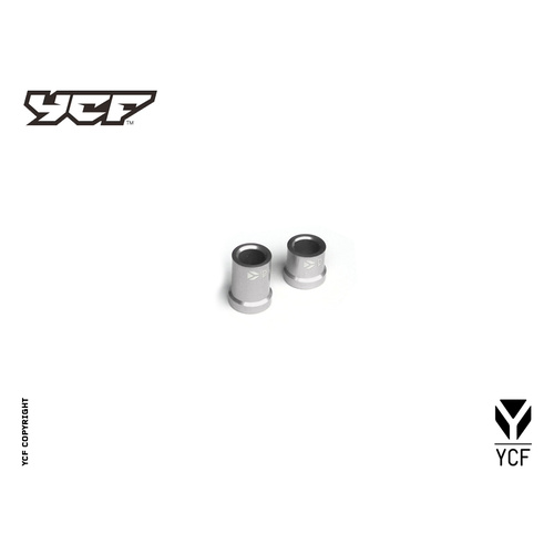 YCF CNC FRONT WHEEL SPACER SET SILVER