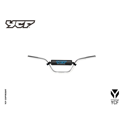 SILVER ALLOY H/BAR "HIGH"  WITH BLACK BAR PAD