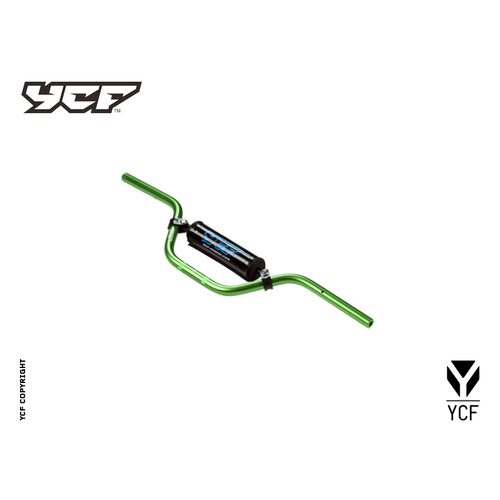 GREEN ALLOY H/BAR "LOW" WITH BLACK BAR PAD