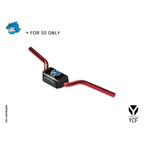 YCF 50A/50E RED ALLOY H/BAR WITH BLACK BAR PAD