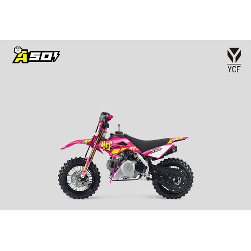 YCF 50A COMPLETE GRAPHICS KIT LTD 2025 PINK