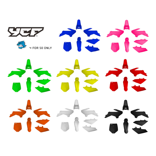 YCF 50A/50E COMPLETE PLASTICS KITS (MY14>MY21)