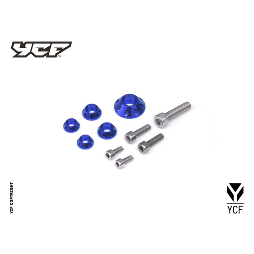CNC WASHERS AND BOLT KIT FOR PLASTICS BLUE