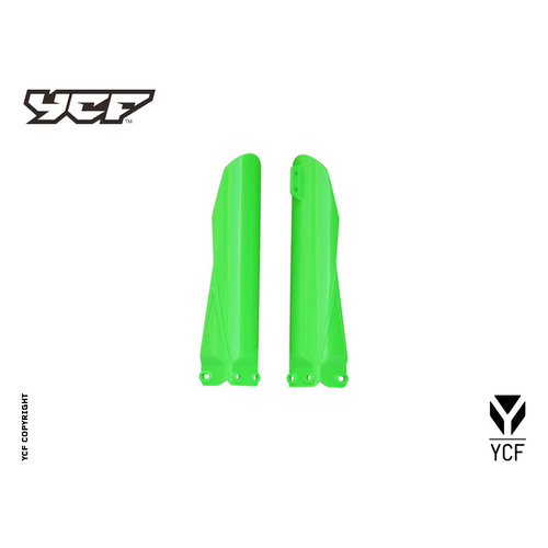 YCF SET OF FORK PROTECTION 735MM 2012 GREEN