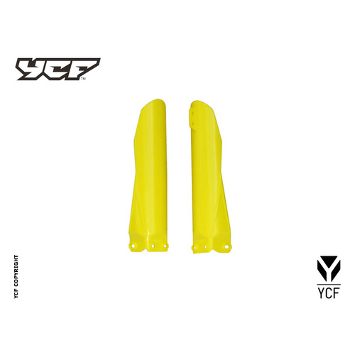 YCF SET OF FORK PROTECTION 735MM 2012 YELLOW