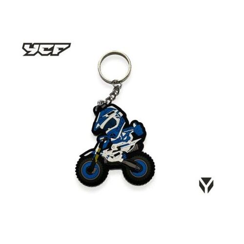 YCF MASCOT/BIKE KEYRING BLUE/WHITE