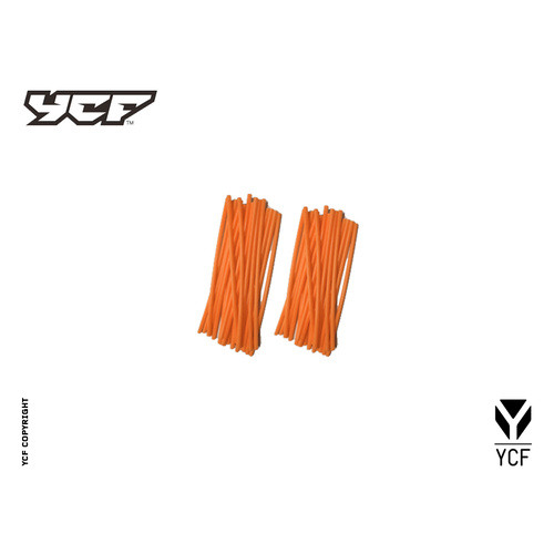 SPOKE SKINS SET FRONT & REAR ORANGE