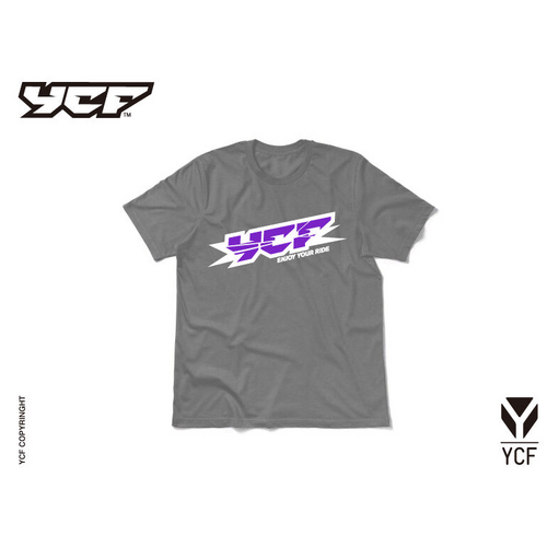 YCF GREY/PURPLE T-SHIRT (WOMENS)