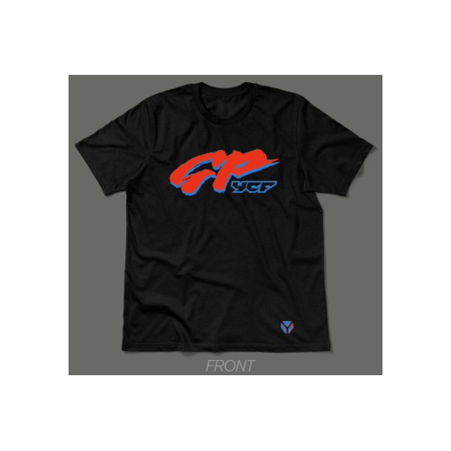 YCF GP BLACK T-SHIRT MENS SMALL