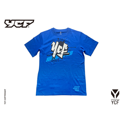 YCF 2026 BLUE/WHITE T-SHIRT (MENS)