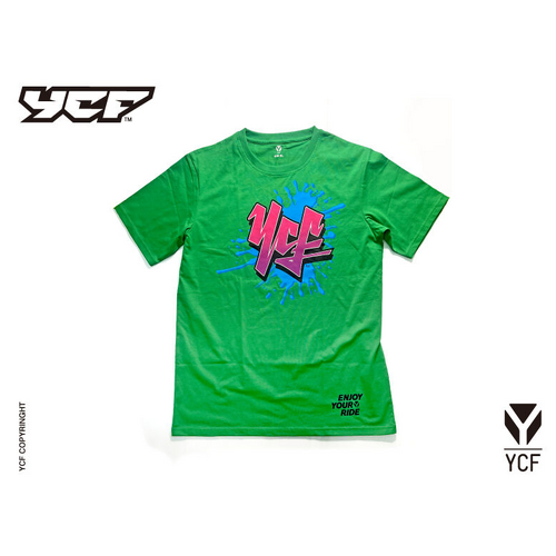 YCF 2026 GREEN/PINK T-SHIRT (MENS)