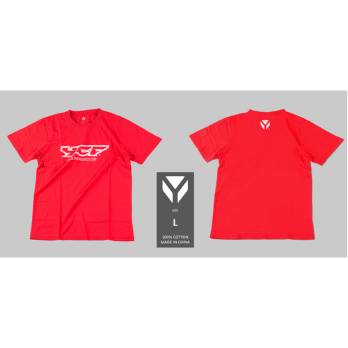 YCF T SHIRT RED AND WHITE