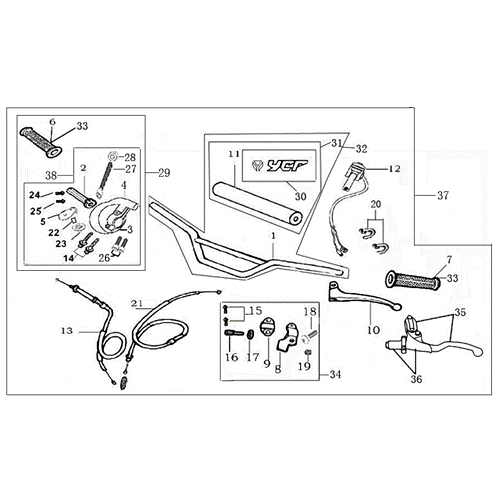 01 HANDLE BAR ASSEMBLY