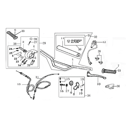 01 HANDLE BAR ASSEMBLY