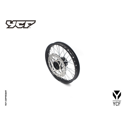 YCF COMPLETE STEEL FRONT WHEEL 1.4X14' WITH DISC