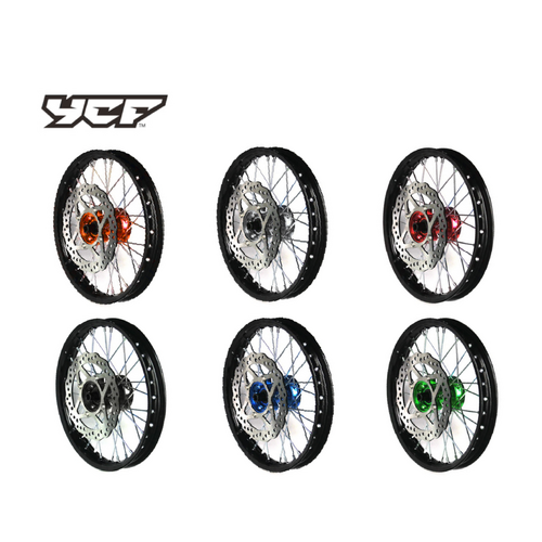 COMPLETE ALUMINIUM FRONT WHEEL 1.4X 14' WITH DISKCNC HUB