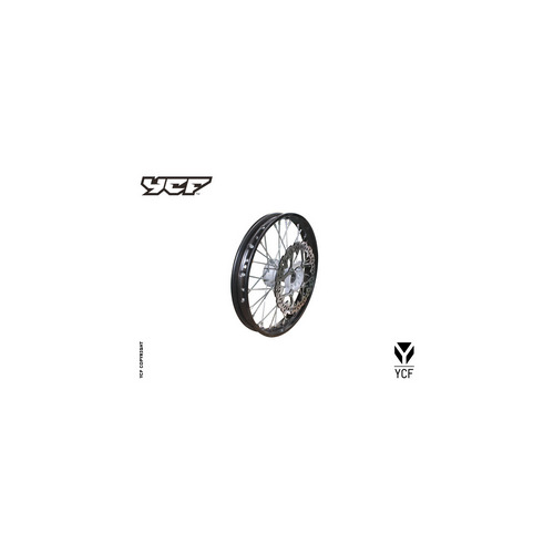 COMPLETE STEEL FRONT WHEEL 1.4X14' WITH DISK. CAST