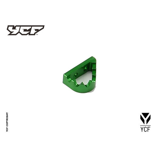 ALUMINIUM REAR BRAKE LEVER TIP GREEN