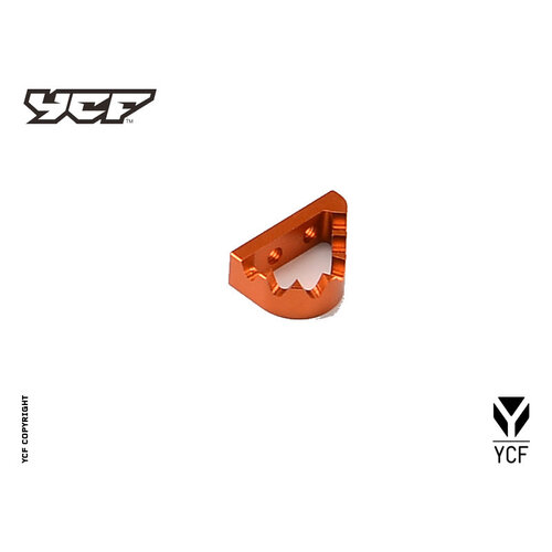 ALUMINIUM REAR BRAKE LEVER TIP - ORANGE