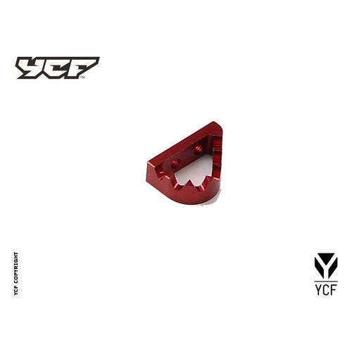 ALUMINIUM REAR BRAKE LEVER TIP - RED