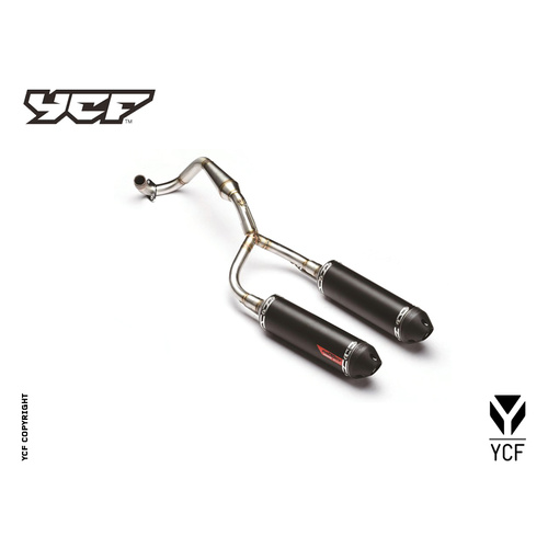 MUFFLER & EXHAUST PIPE ASSY RACING DOUBLE PILOT