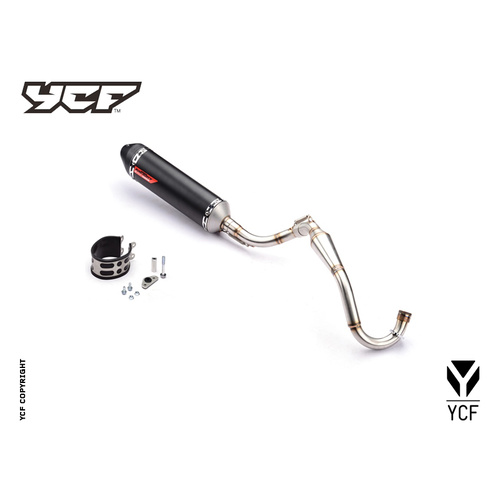SILENCER/HEADER KIT BLACK RACING SINGLE (FACTORY)