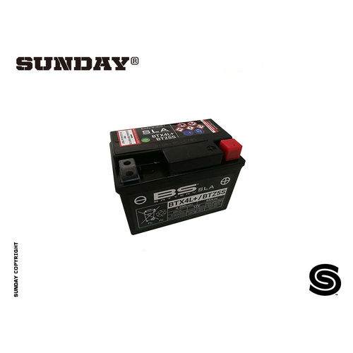 BS BATTERY
BTX4L+ SLA 
4.2AH/12V/65A