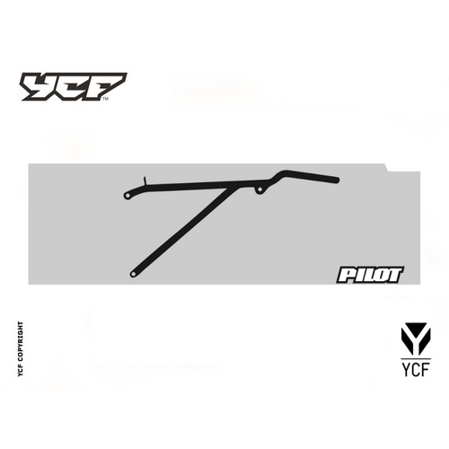 STEEL REAR FRAME PART PILOT F150 / SM F150 (2016>) - BLACK