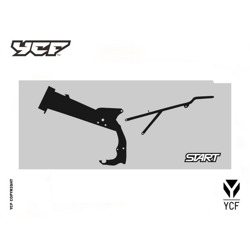 COMPLETE FRAME START F125S / F125 +6MM WHITE/