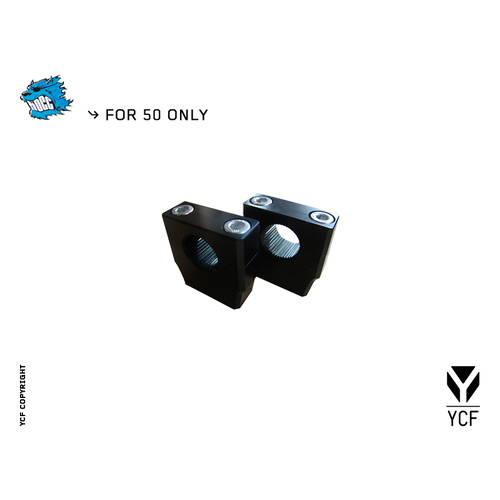 YCF50 SET OF BAR MOUNT NOT ADJUSTABLE   22.2 MM/BO