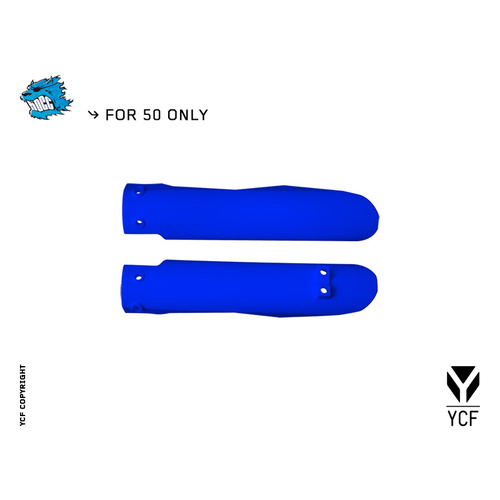 YCF SET OF FORK PROTECTION BLUE 50A/50E