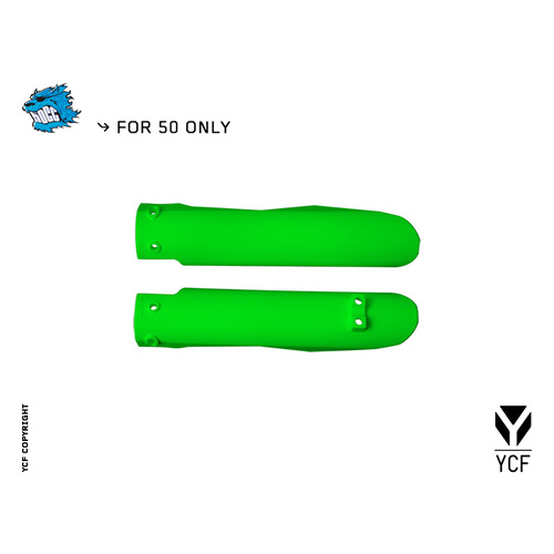 YCF SET OF FORK PROTECTION GREEN 50A/50E