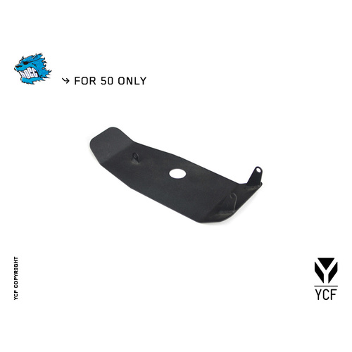 YCF50 ENGINE SKID PLATE STEEL T=2MM MATTE BLACK
